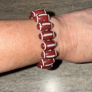 Football Bead Stretch Bracelet